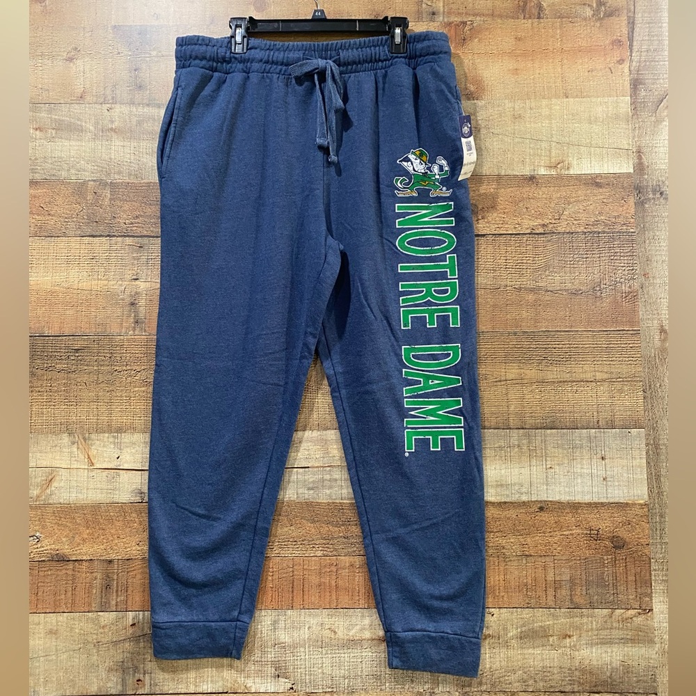 New With Tags Notre Dame Burnout Fleece Joggers Sweatpants Size Medium